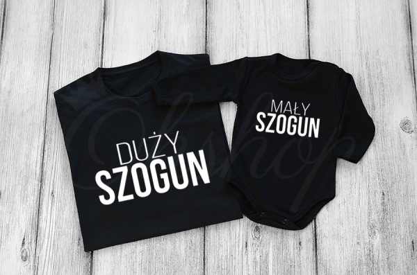 Koszulki-białe-dla-taty-i-dziecka-duży-mały-szogun.webp