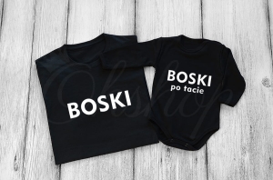 Boski i Boski po tacie komplet czarnych koszulek dla taty i syna.jpg