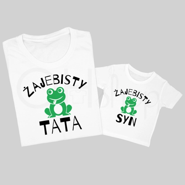 Żajebisty-tata-syn-komplet-białych-koszulek.webp