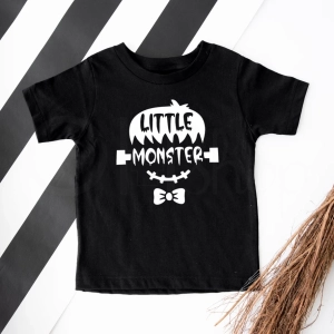Czarna-koszulka-dziecięca-na-halloween-Monster.webp