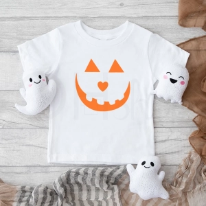 Biała-koszulka-dla-dziewczynki-na-halloween-uśmiech.webp
