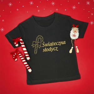 Czarna-koszulka-dziecięca-świąteczna-słodycz.webp