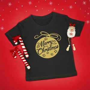 Czarna-koszulka-dziecięca-bombka-merry-christmas.webp