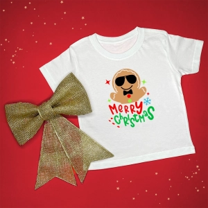 Biała-koszulka-dziecięca-merry-christmas-ciastek-w-okularach.webp