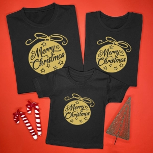 Czarne-koszulki-komplet-rodzinny-bombka-merry-christmas-złoty-nadruk.webp