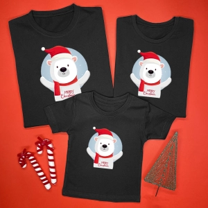 Czarne-koszulki-komplet-rodzinny-miś-merry-christmas.webp