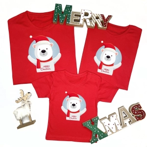 Czerwone-koszulki-komplet-rodzinny-miś-merry-christmas.webp