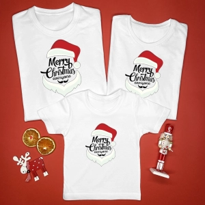 Białe-koszulki-komplet-merry-christmas-everyone.webp