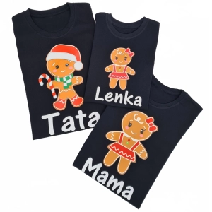 Czarne-koszulki-zestaw-rodzinny-słodkie-ciasteczkai-z-imieniem-dziecka.webp