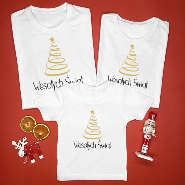 Białe-koszulki-zestaw-rodzinny-wesołych-świąt-z-kręconą-choinką.webp