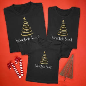Czarne-koszulki-zestaw-rodzinny-wesołych-świąt-z-kręconą-choinką.webp
