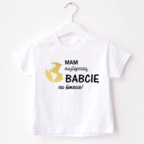 Biała-koszulka-dziecięca-mam-najlepszą-babcię.webp