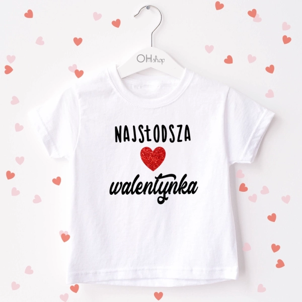 Biała-koszulka-dziecięca-najsłodsza-walentynka.webp