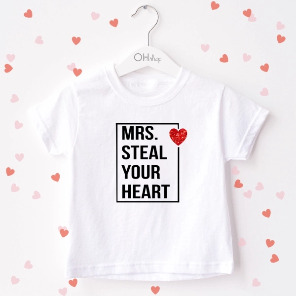 Biała-koszulka-dziecięca-steal-your-heart.webp