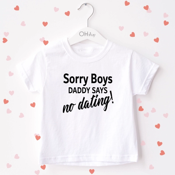 Biała-koszulka-dziecięca-daddy-says-no-dating.webp