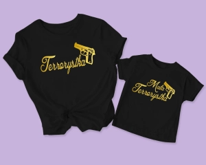 Terrorystka zestaw koszulek dla mamy i dziecka