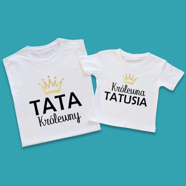 Koszulki-białe-królewna-tata-królewny.webp