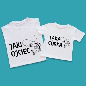 Koszulki-białe-jaki-ojciec-taka-córka-ryby.webp