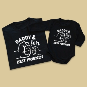 Koszulka-body-czarne-daddy-son-best-friends-pięści.webp