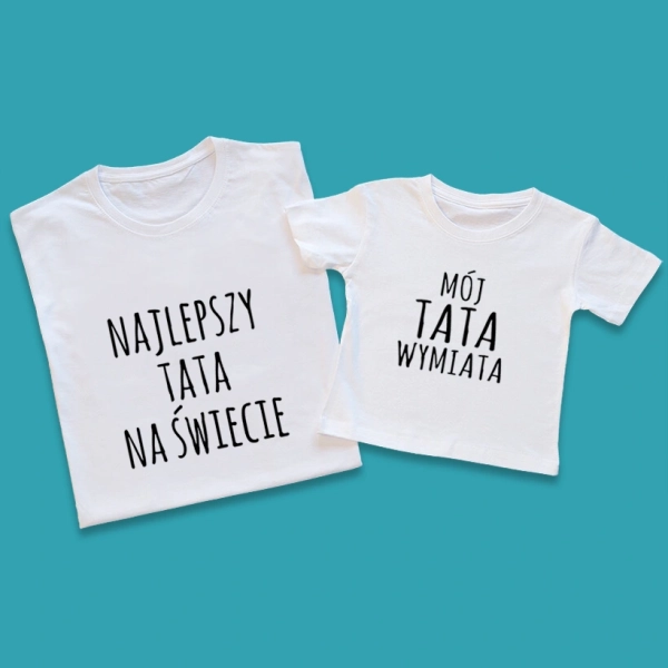 Koszulki-białe-dla-taty-i-dziecka-najlepszy-tata-na-świecie.webp