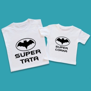 Koszulki-białe-super-tata-córka-nietoperz.webp