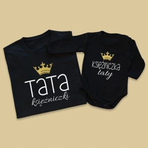 Koszulka-i-body-czarne-tata-księżniczki.webp