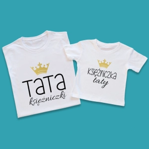 Koszulki-białe-dla-taty-i-córki-księżniczka-taty.webp