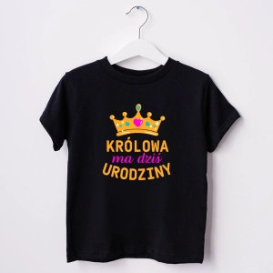 Czarna-koszulka-dziecięca-królowa-ma-dziś.webp