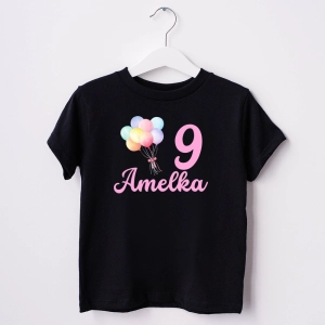 Czarna-koszulka-dziecięca-pastelowe-balony.webp