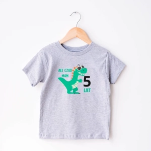 Szara-koszulka-dziecięca-ale-czad-dinozaur.webp