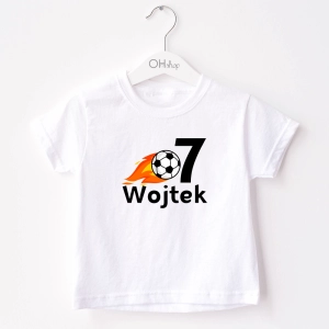 Biała-koszulka-dziecięca-piłka-ogień.webp