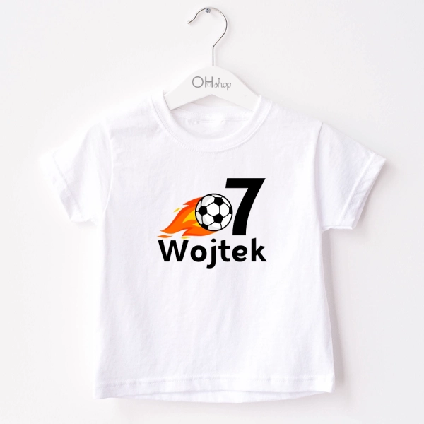 Biała-koszulka-dziecięca-piłka-ogień.webp