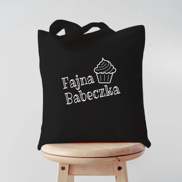 Torba-eco-beż-czarna-fajnababeczka.webp