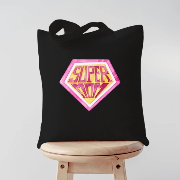 Torba-eco-beż-czarna-supermomsuperman.webp