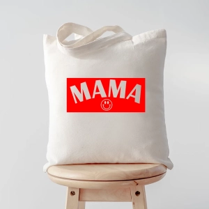 Torba zakupowa z nadrukiem mama z uśmiechem