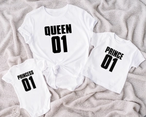 Queen 01 / zestaw koszulek dla mamy i dwójki dzieci 