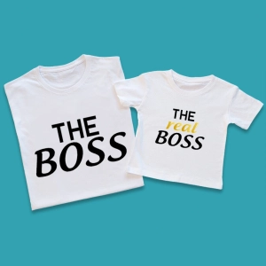 Koszulki-białe-tata-syn-the-real-boss.webp