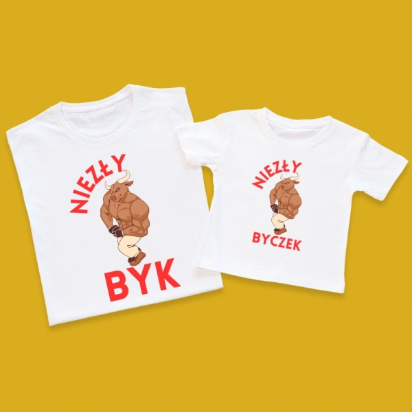 Koszulki-białe-tata-syn-niezły-byk.webp