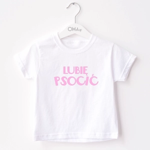 Biała-koszulka lubiępsocićpink.webp