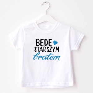 Biała-koszulka-będę-starszym-bratem-niebieski-brokat.webp