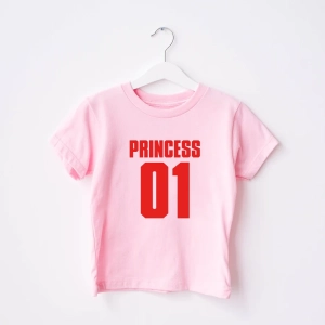 Różowa-koszulka-dla-dziewczynki-princess-01.webp