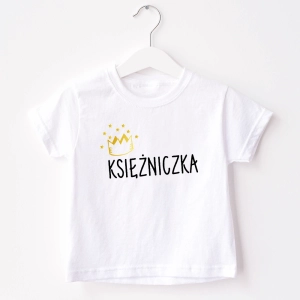 Biała-koszulka-dla-dziewczynki-księżniczka.webp