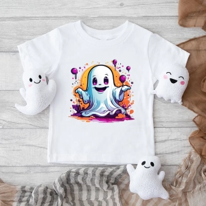 Biała-koszulka-dziecięca-na-halloween-słodki-duszek.webp