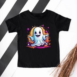 Czarna-koszulka-dziecięca-na-halloween-słodki-duszek.webp