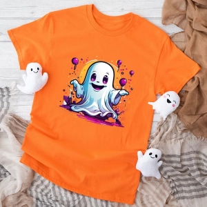 Pomarańczowa-koszulka-dziecięca-na-halloween-słodki-duszek.webp
