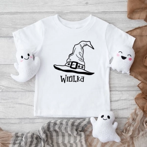 Kapelusz z imieniem body lub koszulka na Halloween