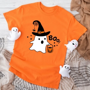 Duszek Boo koszulka lub body dziecięce na Halloween