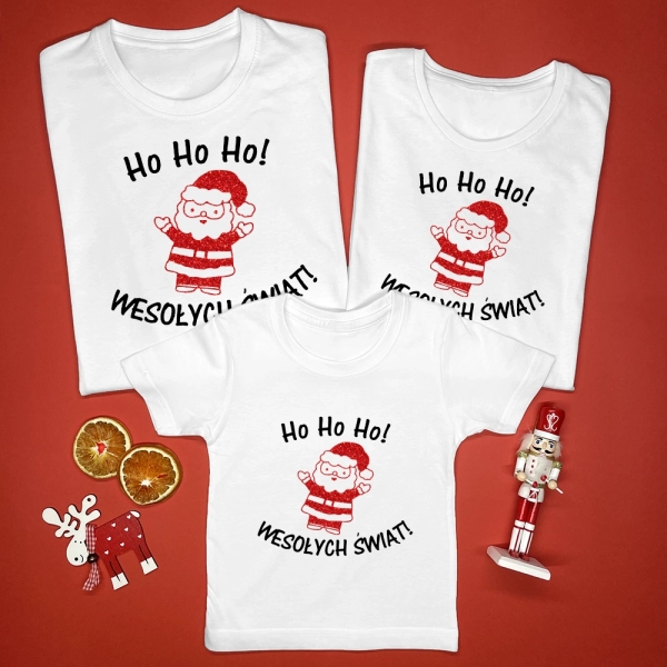 Białe-koszulki-zestaw-rodzinny-wesołych-świąt-ho-ho-ho.webp