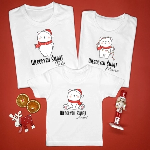 Białe-koszulki-komplet-boże-narodzenie-misiaki.webp