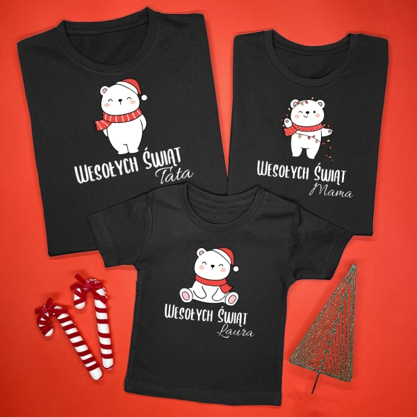 Czarne-koszulki-komplet-boże-narodzenie-misiaki.webp